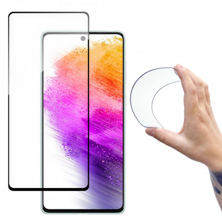 Гъвкав протектор с пълно покритие WOZINSKY - Samsung Galaxy A73 5G черна рамка
