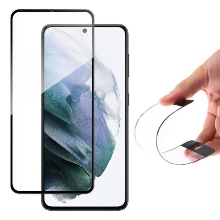 Гъвкав протектор с пълно покритие WOZINSKY - Samsung Galaxy S21+ 5G черна рамка