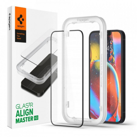 Закален стъклен протектор SPIGEN Align Master FC с инструмент за поставяне - iPhone 13 / 13 Pro / 14
