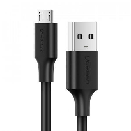 Кабел за зареждане и данни UGREEN USB Type A към micro USB 2A 2m (60138) черен