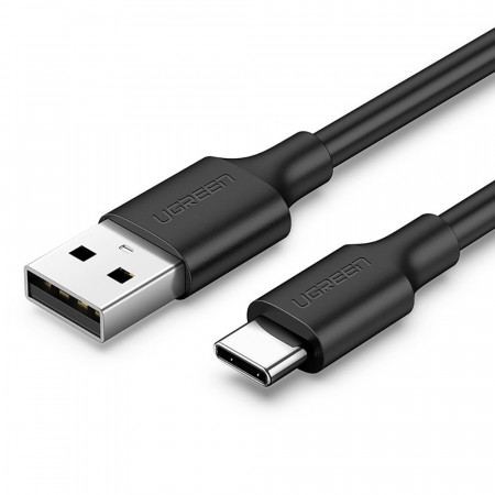 Кабел за зареждане и данни UGREEN USB Type A към USB Type C с бързо зареждане 3.0 3A 0.25m черен (US287 60114)