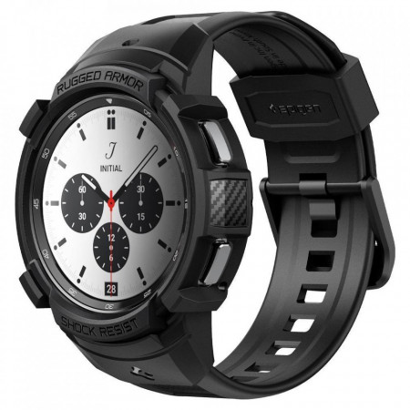 Калъф за корпус с каишка SPIGEN Rugged Armor Pro- Samsung Galaxy Watch4 Classic 42mm черен мат