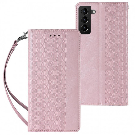 Калъф тип книга с връзка Magnet Strap - Samsung Galaxy S22+ розов