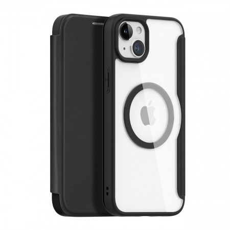 Калъф тип книга с прозрачен гръб DUX DUCIS Skin X Pro MagSafe - iPhone 15 Plus черен - Img 1