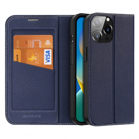 Калъф тип книга DUX DUCIS Skin X2 - iPhone 14 Pro Max син