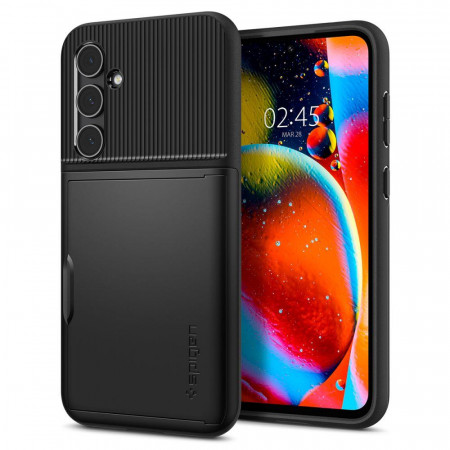 Оригинален гръб със слот за карта SPIGEN Slim Armor CS - Samsung Galaxy S23 FE черен