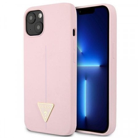 Оригинален гръб GUESS Silicone Triangle Logo GUHCP13SSLTGU - iPhone 13 mini лилав