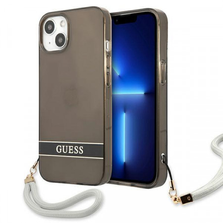 Оригинален гръб GUESS Translucent Strap GUHCP13SHTSGSK - iPhone 13 mini черен