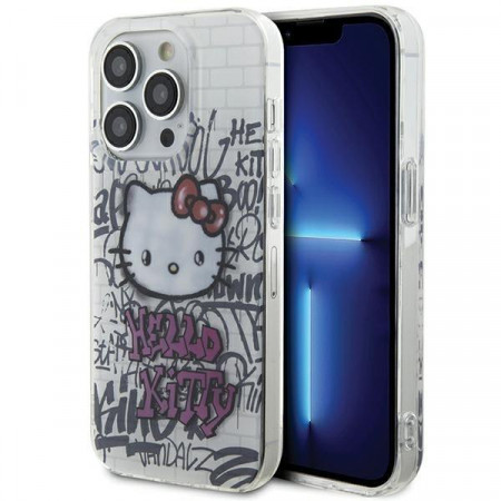 Оригинален гръб Hello Kitty IML Kitty - Bricks Graffiti - iPhone 15 Pro Max бял