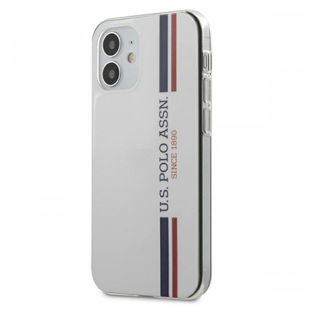 Оригинален гръб US POLO Tricolor USHCP12SPCUSSWH - iPhone 12 mini бял