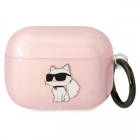 Оригинален калъф за слушалки Karl LAGERFELD Ikonik Choupette KLAPHNCHTCP - AirPods Pro розов