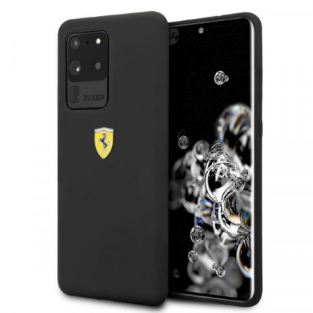 Оригинален твърд гръб FERRARI Silicone FESSIHCS69BK - Samsung Galaxy S20 Ultra / S20 Ultra 5G черен