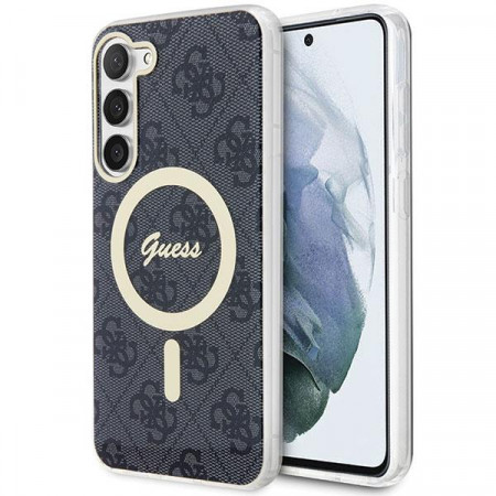 Оригинален твърд гръб GUESS 4G MagSafe GUHMS23SH4STK - Samsung Galaxy S23 черен