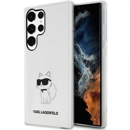 Оригинален твърд гръб KARL LAGERFELD Ikonik Choupette KLHCS23LHNCHTCT - Samsung Galaxy S23 Ultra прозрачен