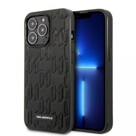 Оригинален твърд гръб KARL LAGERFELD Monogram Plaque KLHCP13XMNMP1K - iPhone 13 Pro Max черен - Img 1