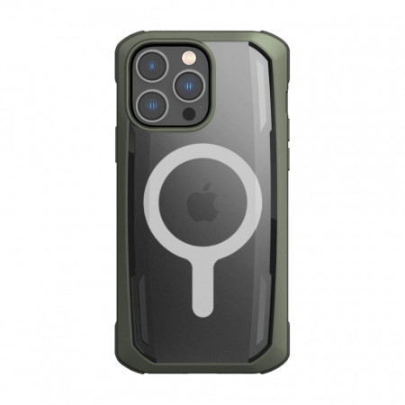 Подсилен гръб Raptic X-Doria Secure MagSafe - iPhone 14 Pro Max зелен