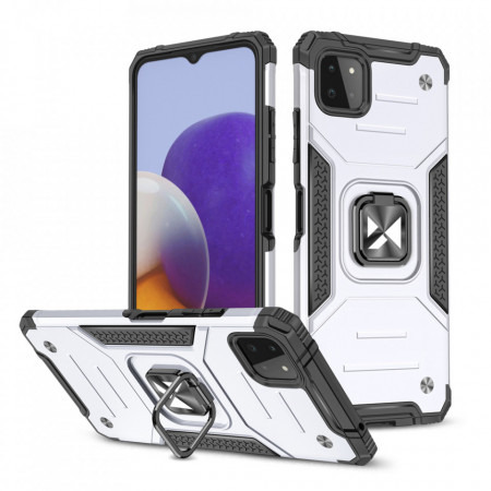 Подсилен гръб WOZINSKY Ring Armor със стойка - Samsung Galaxy A22 silver