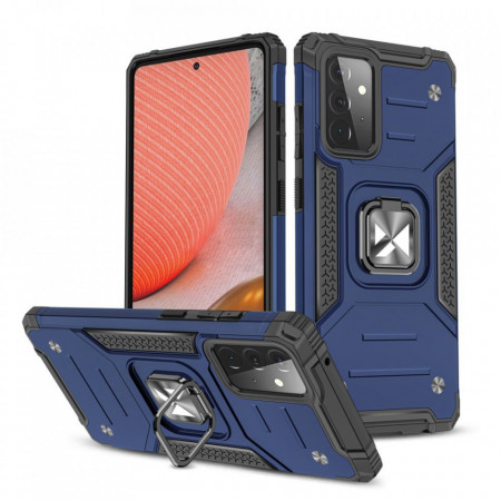 Подсилен гръб WOZINSKY Ring Armor със стойка - Samsung Galaxy A72 син