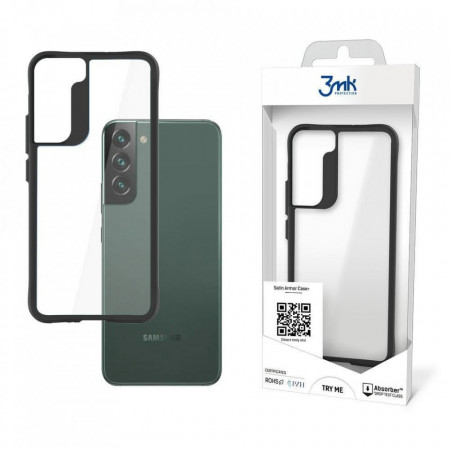 Прозрачен гръб с черна рамка 3mk Satin Armor+ - Samsung Galaxy S22+