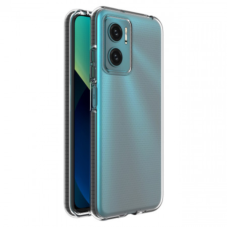 Прозрачен силиконов гръб с цветен кант Spring - Xiaomi Redmi 10 / 10 2022 / Note 11 4G черен