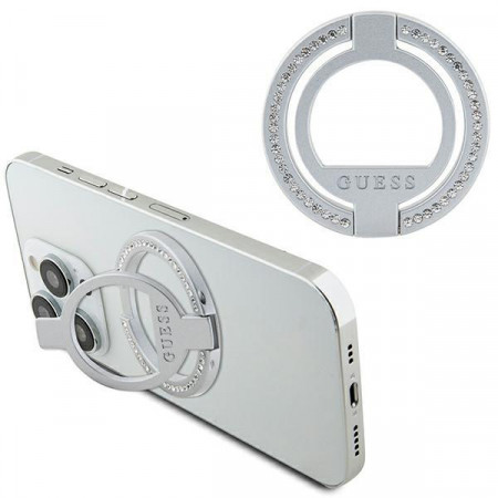 Ринг държач GUESS MagSafe GUMRSALDGS сребрист
