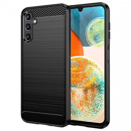 Силиконов гръб Carbon - Samsung Galaxy A14 / A14 5G черен