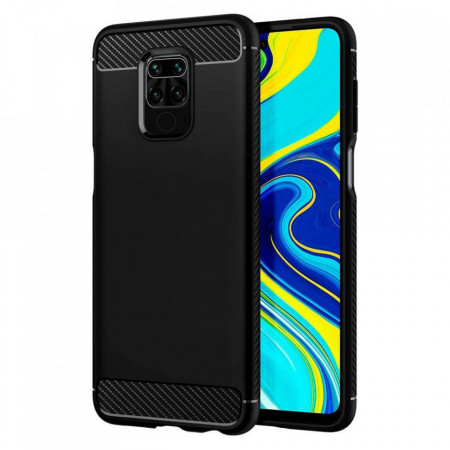 Силиконов гръб Carbon - Xiaomi Redmi 10X 4G / Redmi Note 9 черен