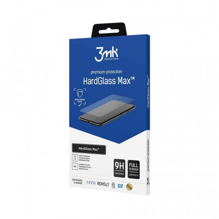 Стъклен протектор с пълно покритие 3mk Hard Glass Max - iPhone 13 Pro Max / 14 Plus с черна рамка