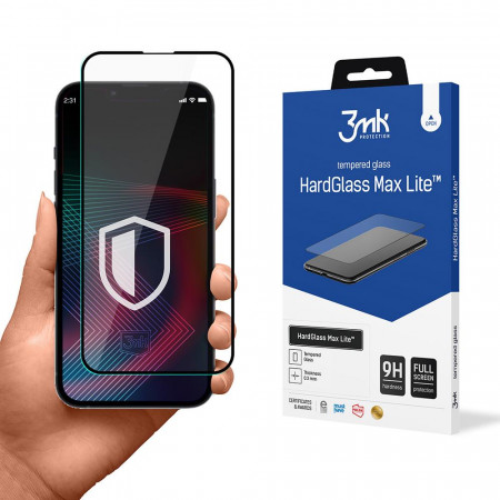 Стъклен протектор с пълно покритие 3mk Hard Glass Max Lite - iPhone 14 Plus / 13 Pro Max