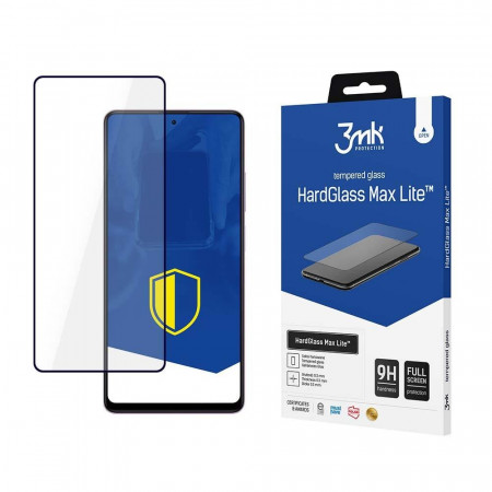 Стъклен протектор с пълно покритие 3mk Hard Glass Max Lite - Xiaomi Redmi Note 12 Pro 5G / Note 12 Pro+ 5G / Poco X5 Pro 5G с черна рамка