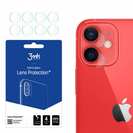 4 бр. гъвкав протектор за камера 3mk Lens Protection - iPhone 12 mini