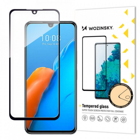 5D Full Glue закален стъклен протектор с пълно покритие WOZINSKY съвместим с гръб - Infinix Note 12 Pro с черна рамка