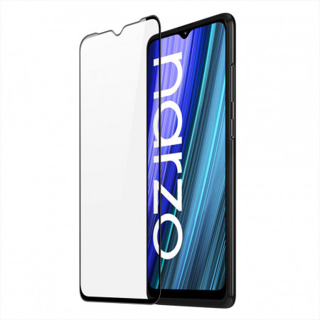 9D закален стъклен протектор с пълно покритие DUX DUCIS съвместим с гръб - Realme narzo 50A с черна рамка