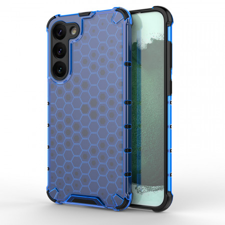 Гръб Honeycomb Armor със силиконов бъмпер - Samsung Galaxy S23+ син
