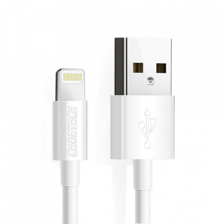 Кабел за зареждане и данни CHOETECH USB Type A към Lightning MFi 1.8m (IP0027) бял