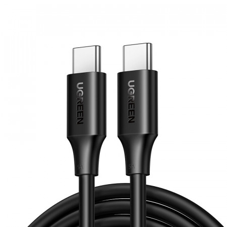 Кабел за зареждане и данни UGREEN US562 USB Type C към USB Type C Power Delivery с бързо зареждане 1.5m черен