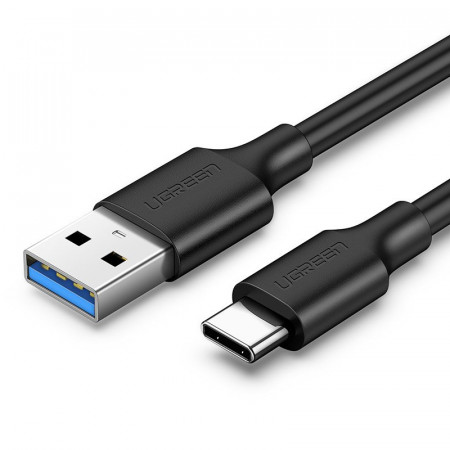 Кабел за зареждане и данни UGREEN USB Type A 3.0 към USB Type C 1m 3A черен (20882) - Img 1