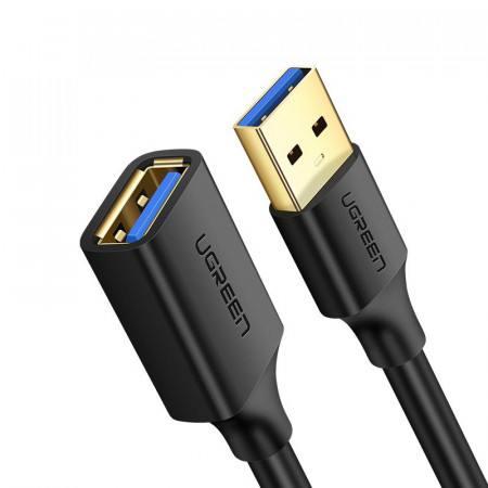 Кабел за зареждане и данни UGREEN USB Type A 3.0 1m черен (10368) - Img 1