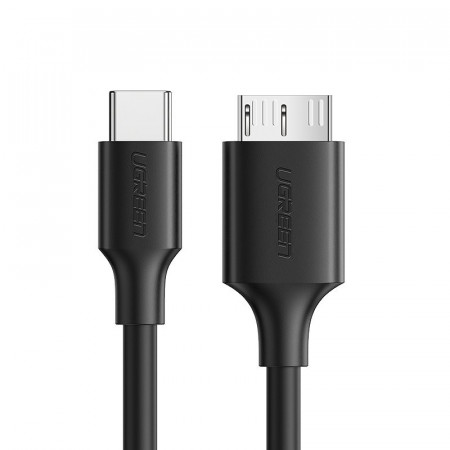 Кабел за зареждане и данни UGREEN USB Type C към micro USB SuperSpeed 3.0 1m черен (US312 20103) - Img 1