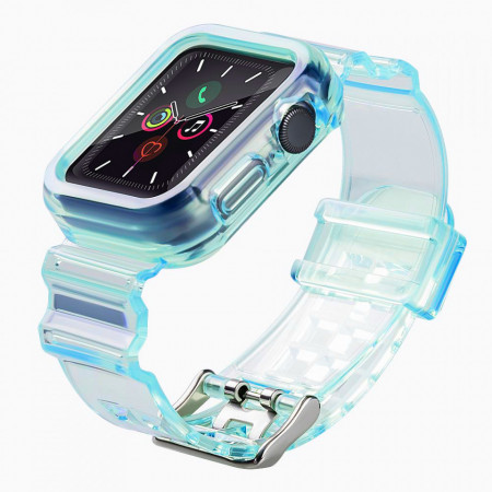 Калъф за корпус с каишка Light Strap - Apple Watch 38mm Series 3 / 38mm Series 2 син