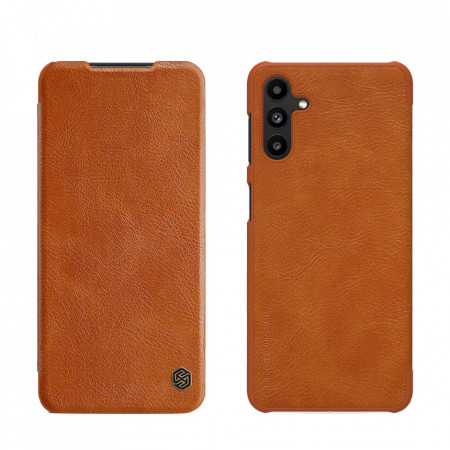 Калъф тип книга от еко кожа NILLKIN Qin - Samsung Galaxy A04s / A13 5G кафяв