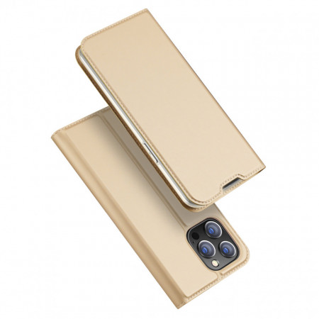 Калъф тип книга DUX DUCIS Skin Pro - iPhone 14 Pro златист