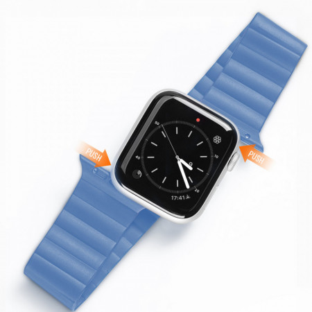 Магнитна каишка Dux Ducis Chain - Apple Watch 41mm Series 9 / 41mm Series 8 / 41mm Series 7 / 40mm Series 6 / 40mm SE / 40mm Series 5 / 40mm Series 4 / 38mm Series 3 / 38mm Series 2 син
