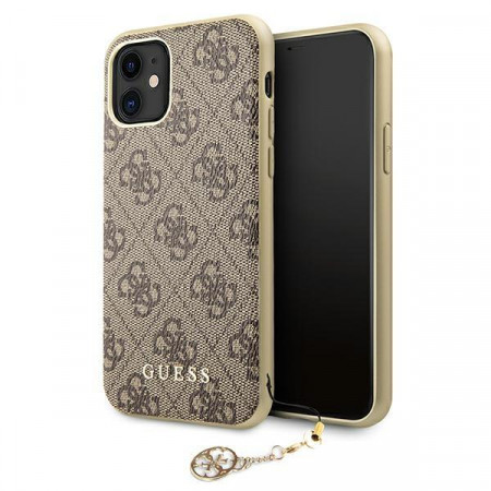 Оригинален гръб GUESS 4G Charms GUHCN61GF4GBR - iPhone 11 кафяв
