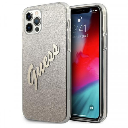 Оригинален гръб GUESS Glitter Gradient GUHCP12LPCUGLSGO - iPhone 12 Pro Max златист