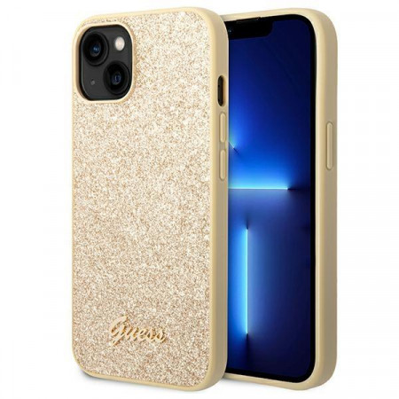 Оригинален гръб GUESS Glitter Script GUHCP14MHGGSHD - iPhone 14 Plus златист