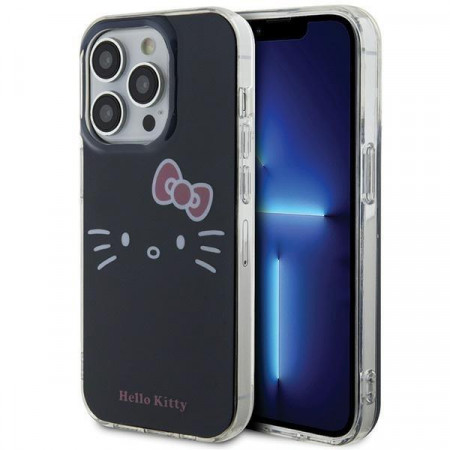 Оригинален гръб Hello Kitty IML Kitty Face - iPhone 14 Pro черен