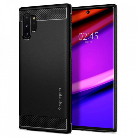 Оригинален гръб SPIGEN Rugged Armor - Samsung Galaxy Note10+ черен мат