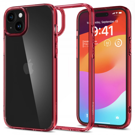 Оригинален гръб SPIGEN Ultra Hybrid - iPhone 15 Red Crystal