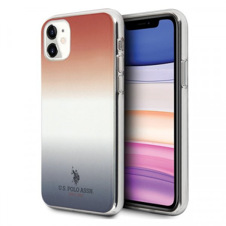 Оригинален гръб US POLO Gradient USHCN61TRDGRB - iPhone 11 син / червен